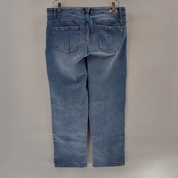 Democracy Ab Solution Denim Jeans Size 10 Straight Leg Ankle Mid To High Waist - Picture 2 of 5